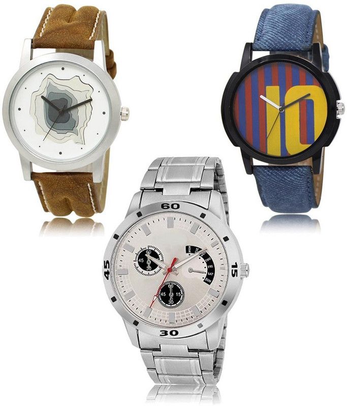 New latest Designer Combo of 3 Analog Watch - For Men LR-09-10-101