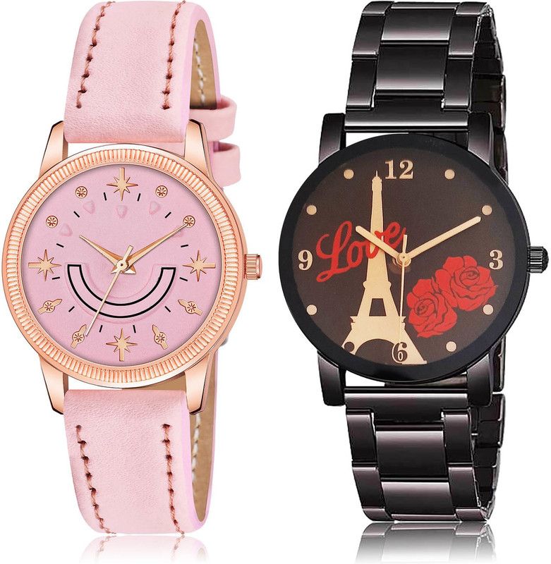 Analog Watch - For Women New Heart 2 Watch Combo For Women And Girls - GW67-GCPL11