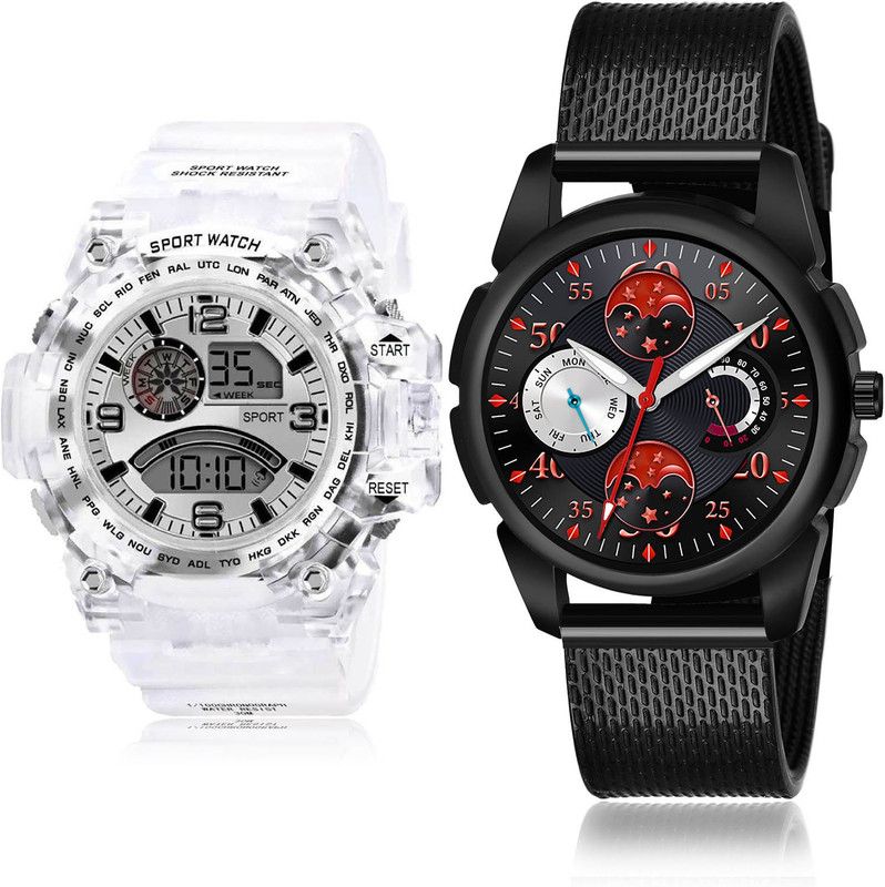 Analog-Digital Watch - For Men Modern Royal 2 Watch Combo For Boys And Men - BC31-(50-S-10)