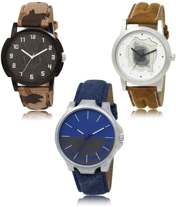 New latest Designer Combo of 3 Analog Watch - For Men -03-09-24