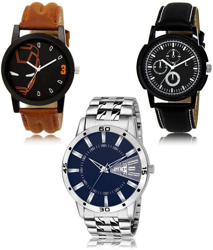 SHIPKART Analog Watch - For Men NEW Luxurious Attractive Stylish Combo SET OF 3 WATCH LR-04-13-102