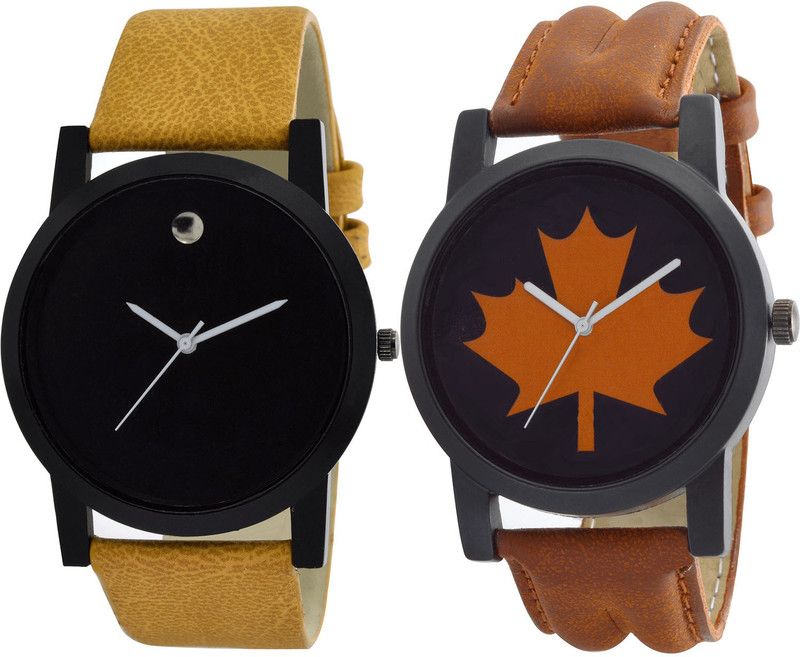combo watch Analog Watch - For Girls Latest Casual Analogue Brown Color Boys And Men Watch - B59-B34 (Combo Of 2 )