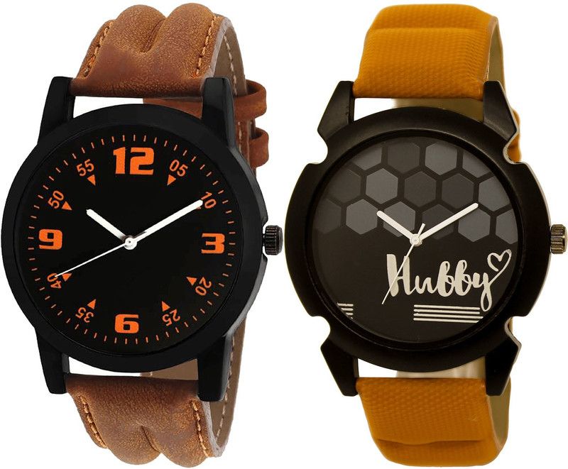 combo watch Analog Watch - For Boys & Girls Modish Rich Hubby Analogue Brown Color Boys And Men Watch - B15-BL46.32 (Combo Of 2 )