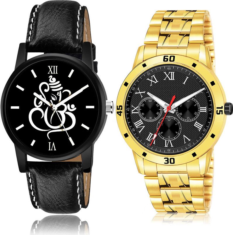 Analog Watch - For Men Contemporary Heart 2 Watch Combo For Boys And Men - B27-(73-S-21)