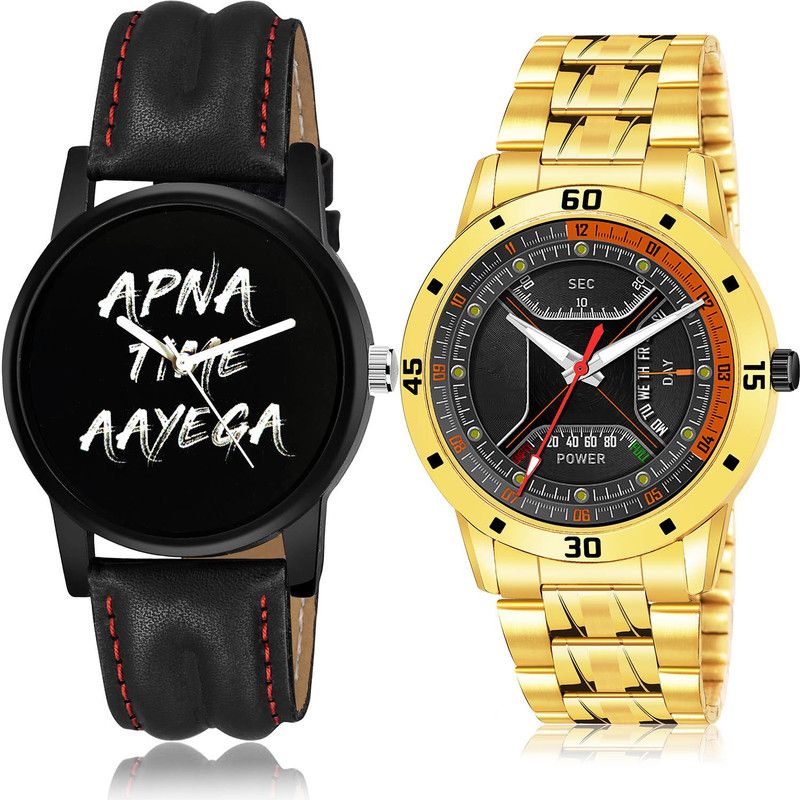 Analog Watch - For Men Brand New Love 2 Watch Combo For Boys And Men - B403-(56-S-21)