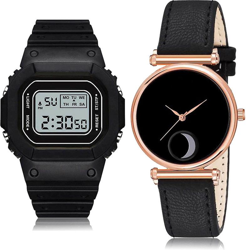Analog-Digital Watch - For Women Best Collegian 2 Watch Combo For Women And Girls - DG28-GCPL29