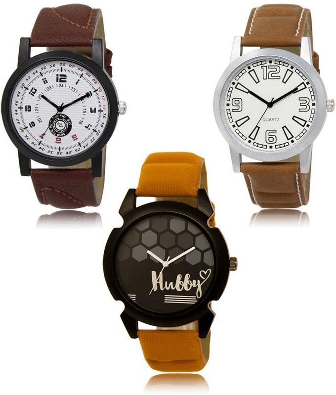 New latest Designer Combo of 3 Analog Watch - For Men LR11-LR15-LR32
