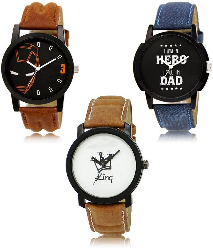 New latest Designer Combo of 3 Analog Watch - For Men LR-04-07-18