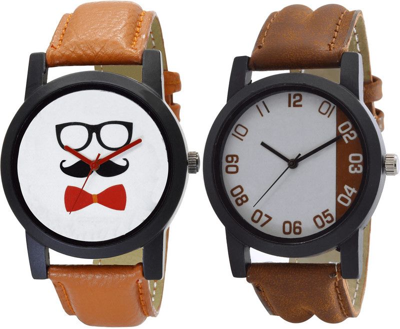 combo watch Analog Watch - For Girls Classical Formal Beard Style Analogue Brown Color Boys And Men Watch - B53-B39 (Combo Of 2 )