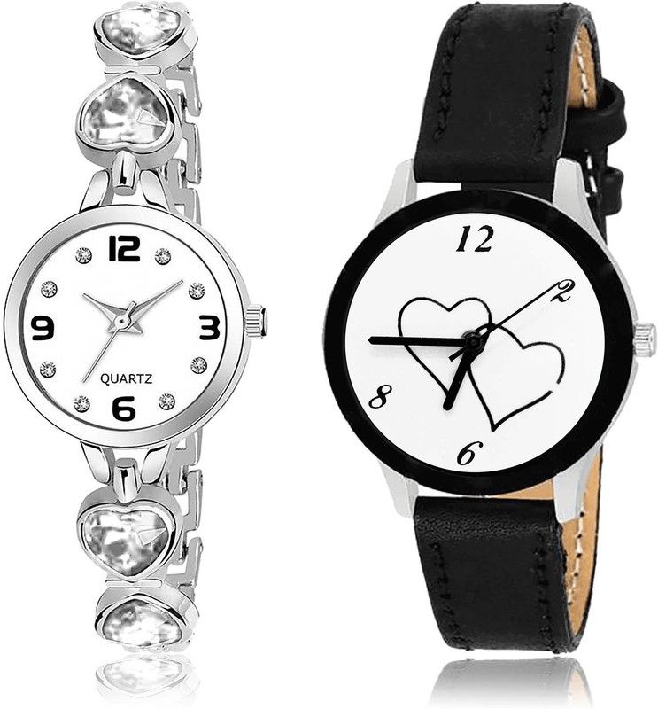 Analog Watch - For Women Contemporary 3D Design 2 Watch Combo For Women And Girls - G661-G345