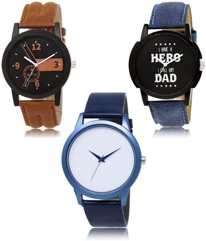 New latest Designer Combo of 3 Analog Watch - For Men -01-07-33