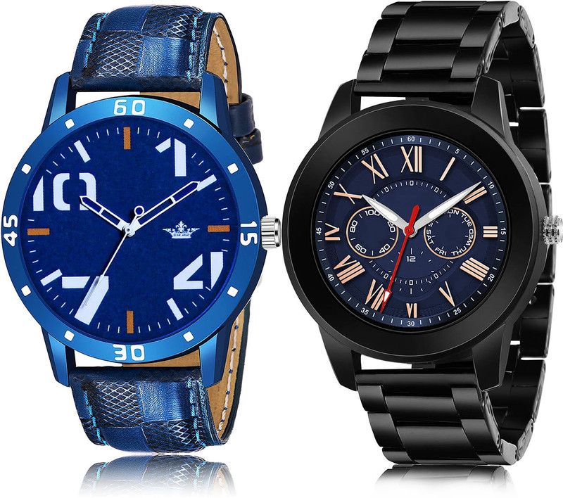 Analog Watch - For Men New Italian Designer 2 Watch Combo For Boys And Men - BL46.59-(62-S-20)