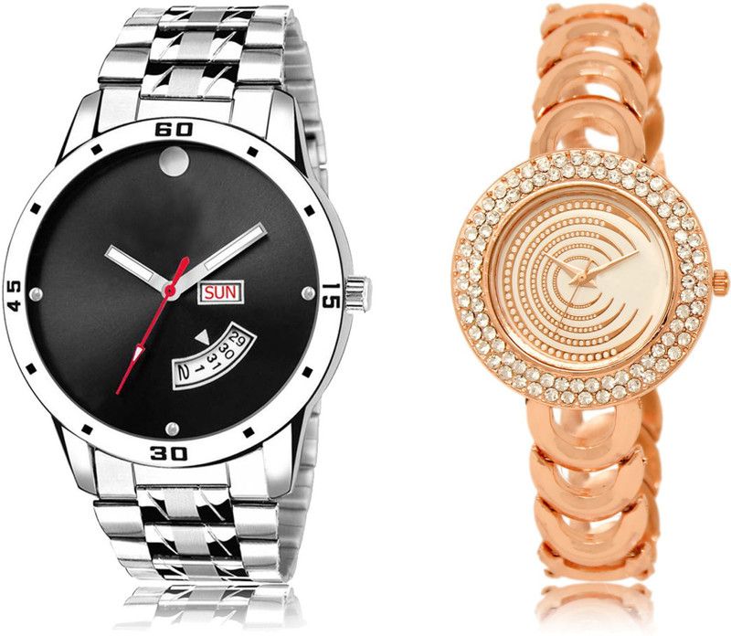 New Latest Designer Combo of 2 Analog Watch - For Couple LR104-LR202