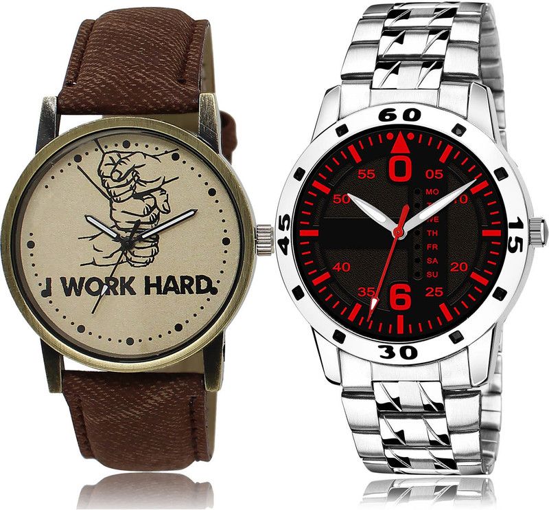 Analog Watch - For Men New Quartz 2 Watch Combo For Boys And Men - BL46.29-(25-S-19)