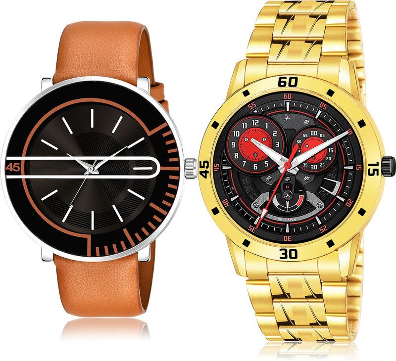 Analog Watch - For Men Classical Wrist 2 Watch Combo For Boys And Men - BL46.71-(37-S-21)