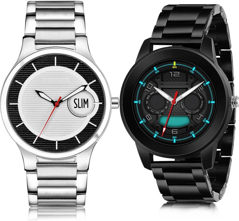 Analog Watch - For Men Brand New Stylish 2 Watch Combo For Boys And Men - BM411-(58-S-20)
