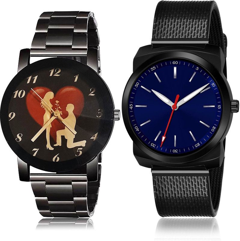 Analog Watch - For Men Latest Valentine 2 Watch Combo For Boys And Men - BCPL4-(54-S-10)