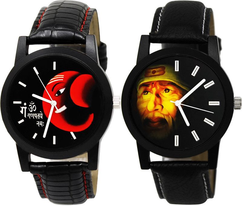 combo watch Analog Watch - For Girls Modish Formal Ganpti And Sai Baba- B120-B123