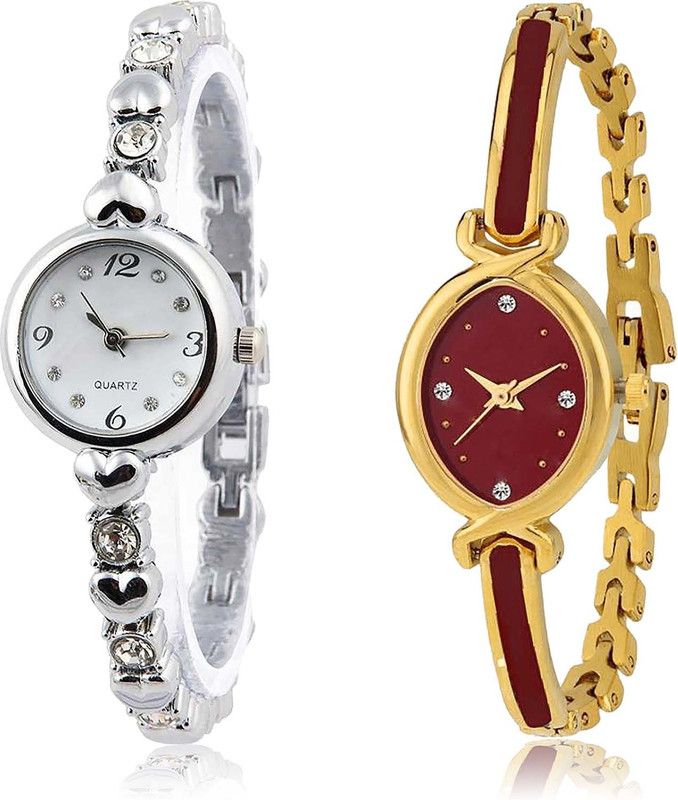 combo watch Analog Watch - For Women Modern Stylish Stone Combo Watch For Girls And Women - G453-G122