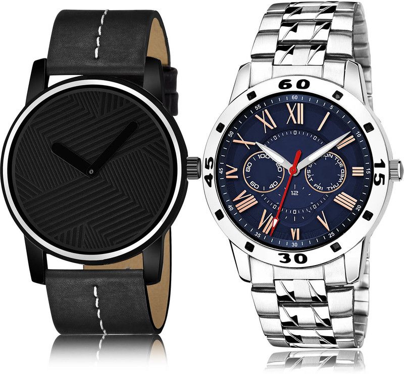 Analog Watch - For Men Brand New Present 2 Watch Combo For Boys And Men - BL46.67-(62-S-19)