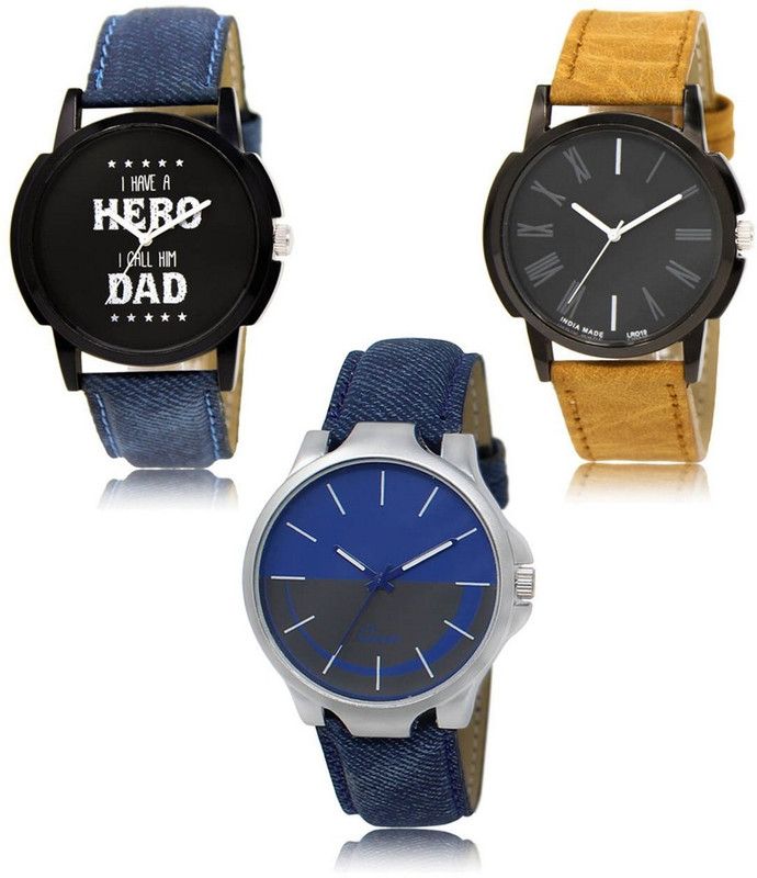 New latest Designer Combo of 3 Analog Watch - For Men LR-07-19-24