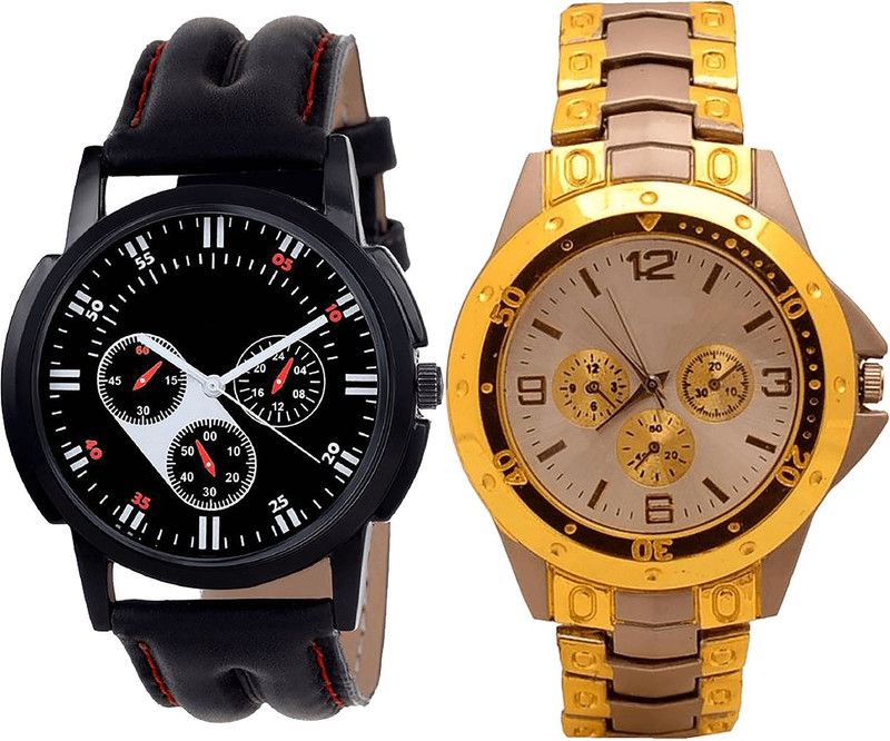 combo watch Analog Watch - For Girls Modish Stylish Analogue Black And Silver Color Boys And Men Watch - B104-B74 (Combo Of 2 )
