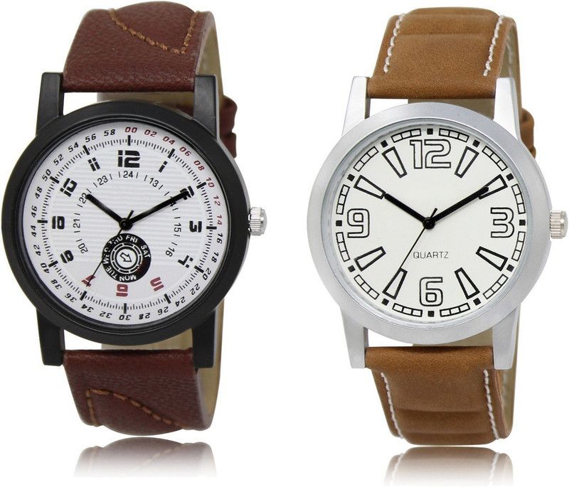New Latest Designer Combo of 2 Analog Watch - For Men LR11-LR15