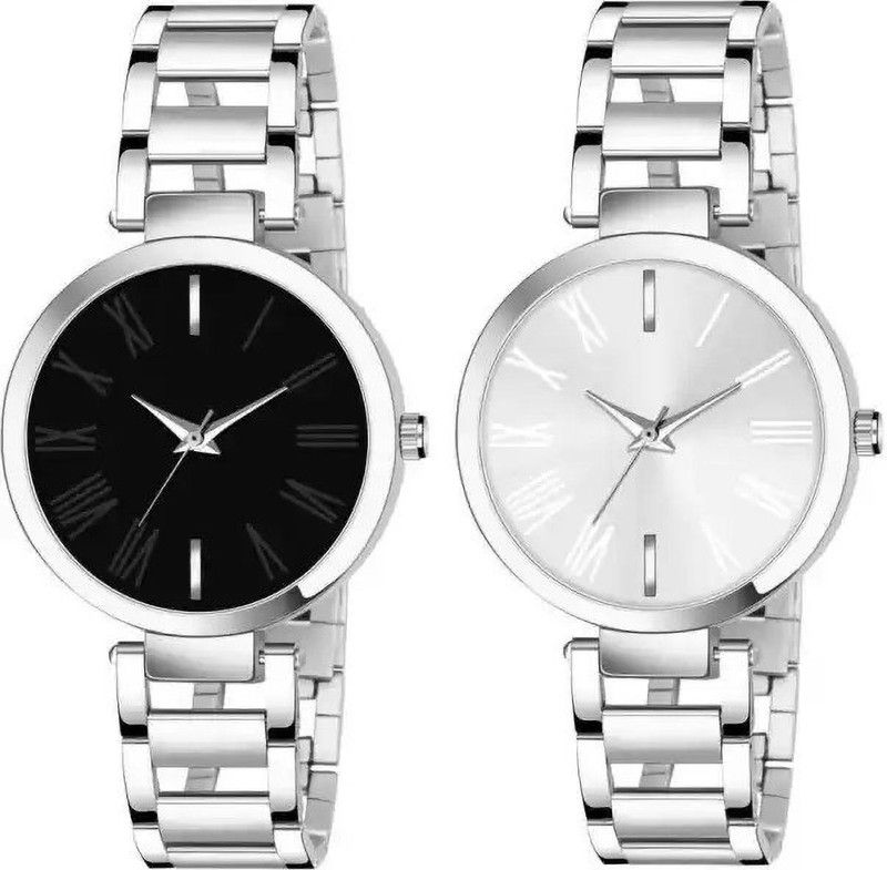 Analog Watch - For Girls Combo Pack Of Two Black and Blue Dial Girls Analog Watch - For Girls & Women