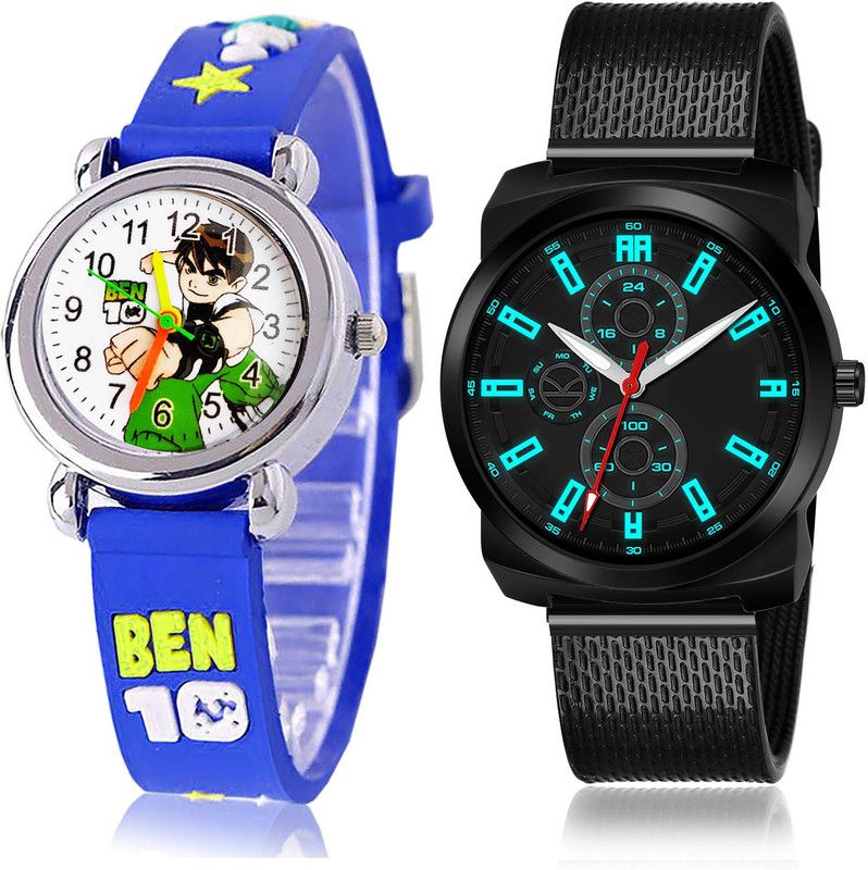Analog Watch - For Boys Latest Wrist 2 Watch Combo For Boys And Men - BK88-(63-S-10)