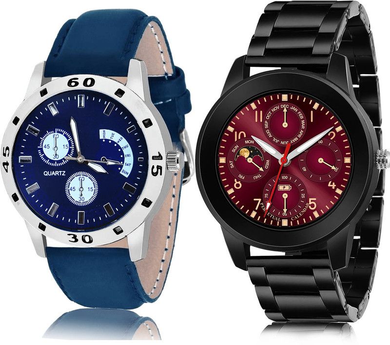 Analog Watch - For Men Latest Gift 2 Watch Combo For Boys And Men - B56-(12-S-20)