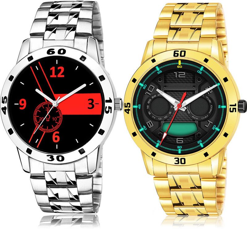 Analog Watch - For Men New Party Wedding 2 Watch Combo For Boys And Men - B689-(57-S-21)