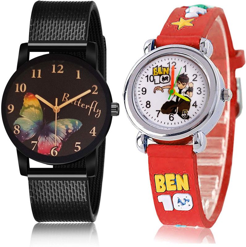 combo watch Analog Watch - For Men New Analogue Sports And Ben 10 Kids 2 Watch Combo For Boys And men - BRM20-BK119