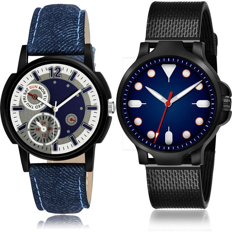 Analog Watch - For Men Contemporary Traditional 2 Watch Combo For Boys And Men - B662-(65-S-10)