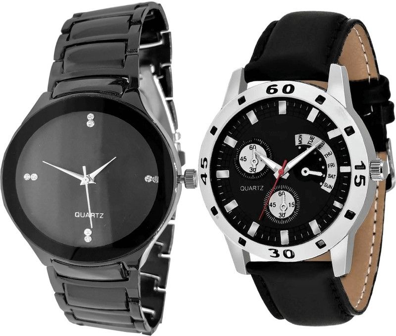combo watch Analog Watch - For Boys Contemporary Collegian Analogue Black Color Boys And Men Watch - B67-B58 (Combo Of 2 )