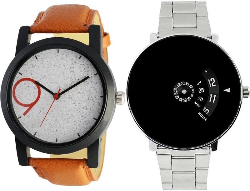 combo watch Analog Watch - For Girls Contemporary Heart Analogue Brown And Silver Color Boys And Men Watch - B33-B81 (Combo Of 2 )