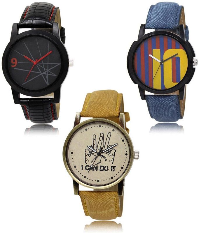 New latest Designer Combo of 3 Analog Watch - For Men LR-08-10-30