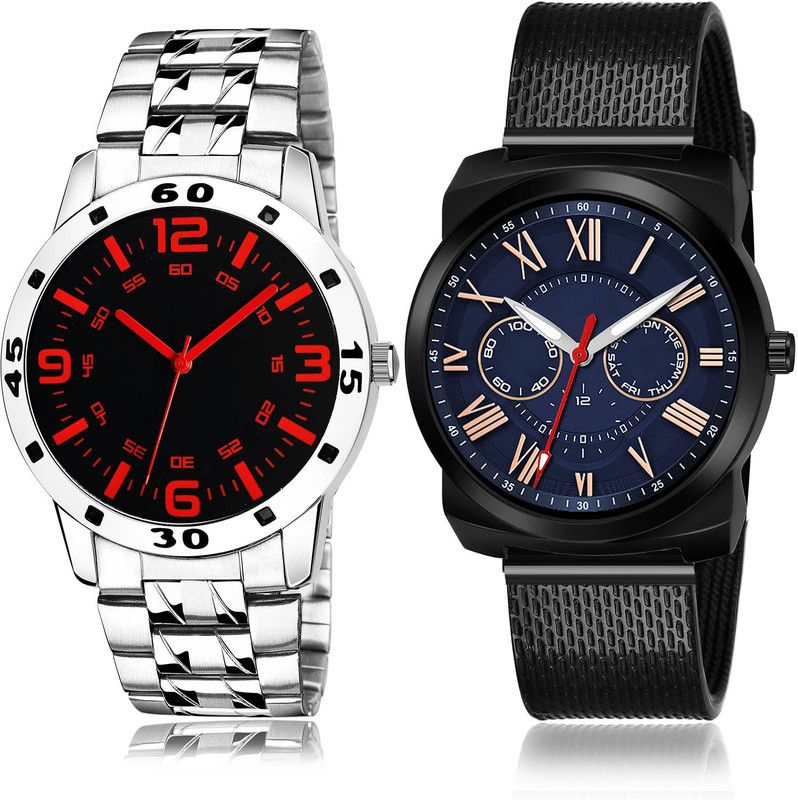 Analog Watch - For Men Modern Fancy 2 Watch Combo For Boys And Men - B703-(62-S-10)