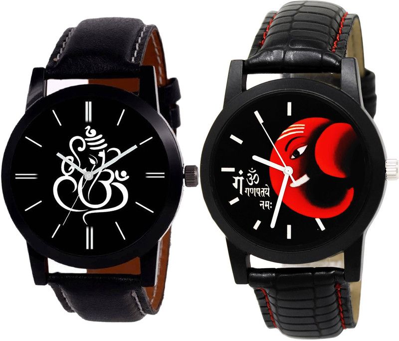 combo watch Analog Watch - For Girls Treading Fashionable Ganpati And Ganpti Analogue Black Color Boys And Men Watch - B27-B120 (Combo Of 2 )