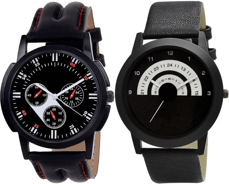 combo watch Analog Watch - For Men & Women Contemporary Gift Analogue Black Color Boys And Men Watch - B104-B48 (Combo Of 2 )