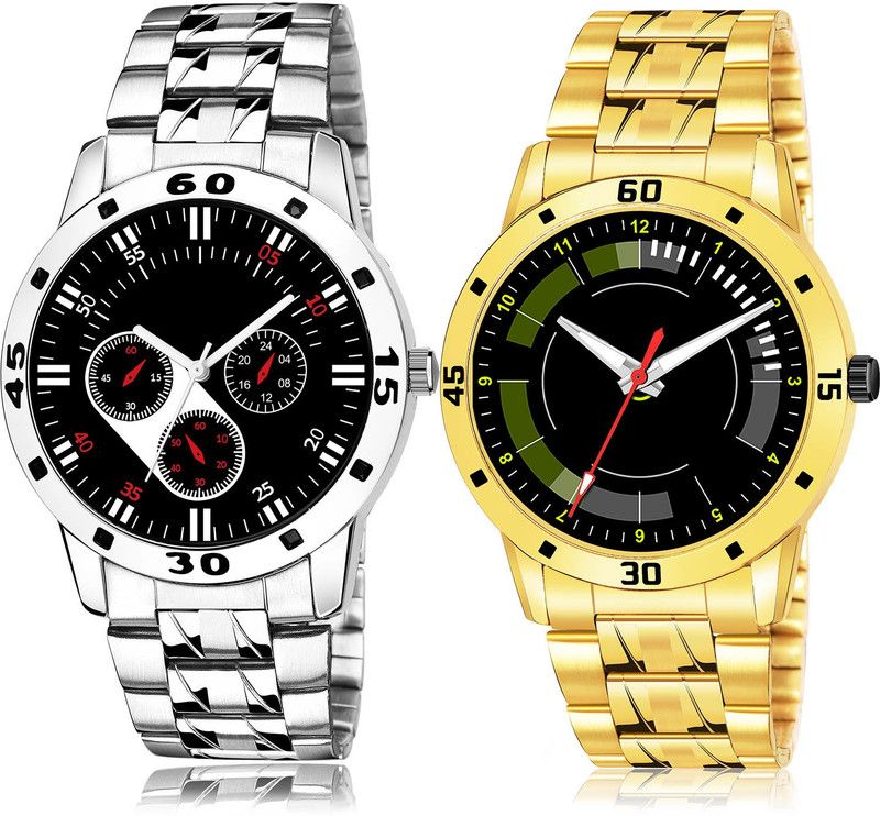 Analog Watch - For Men New 3D Design 2 Watch Combo For Boys And Men - B947-(43-S-21)
