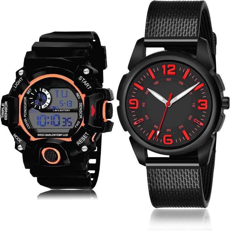Analog-Digital Watch - For Men New Branded 2 Watch Combo For Boys And Men - BC27-(47-S-10)