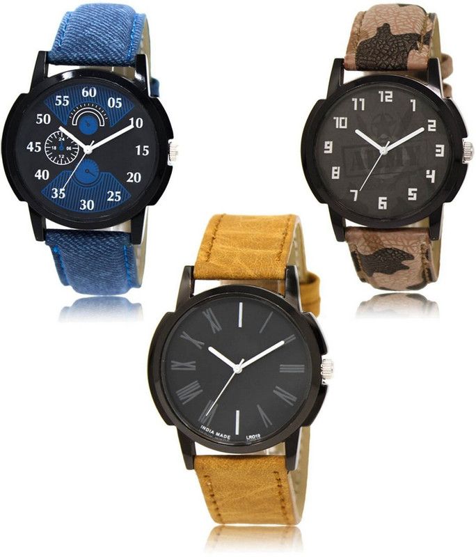New latest Designer Combo of 3 Analog Watch - For Men LR-02-03-19