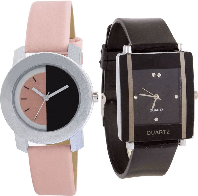 combo watch Analog Watch - For Girls Best Technology Analogue Pink And Black Color Girls And Women Watch - G400-G12 (Combo of 2 )