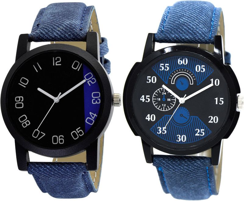 combo watch Analog Watch - For Girls New Collection Analogue Blue Color Boys And Men Watch - B37-BL46.2 (Combo Of 2 )