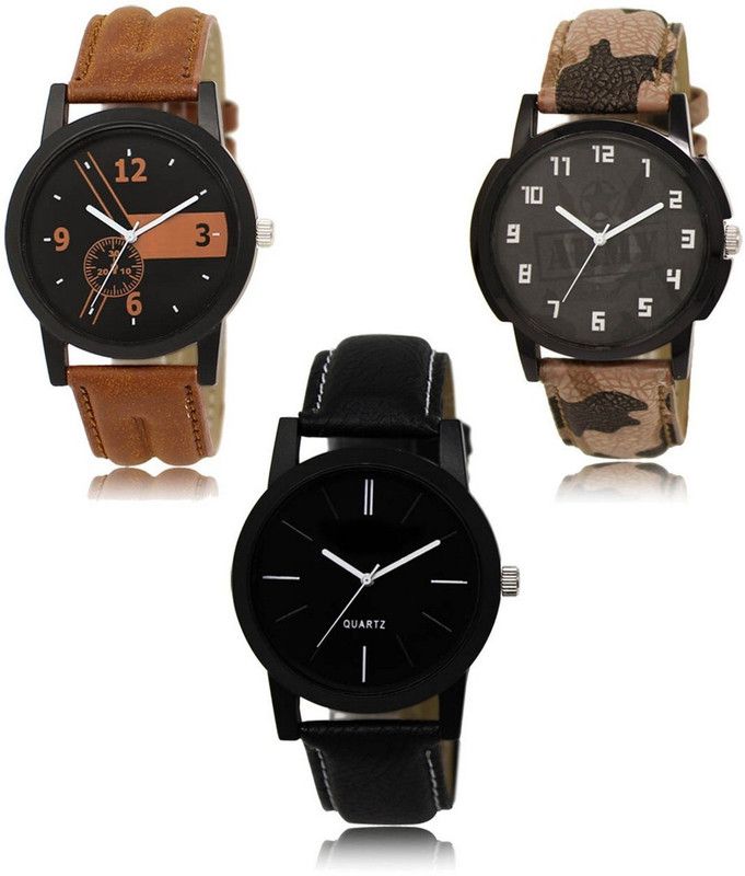 New latest Designer Combo of 3 Analog Watch - For Men LR-01-03-05