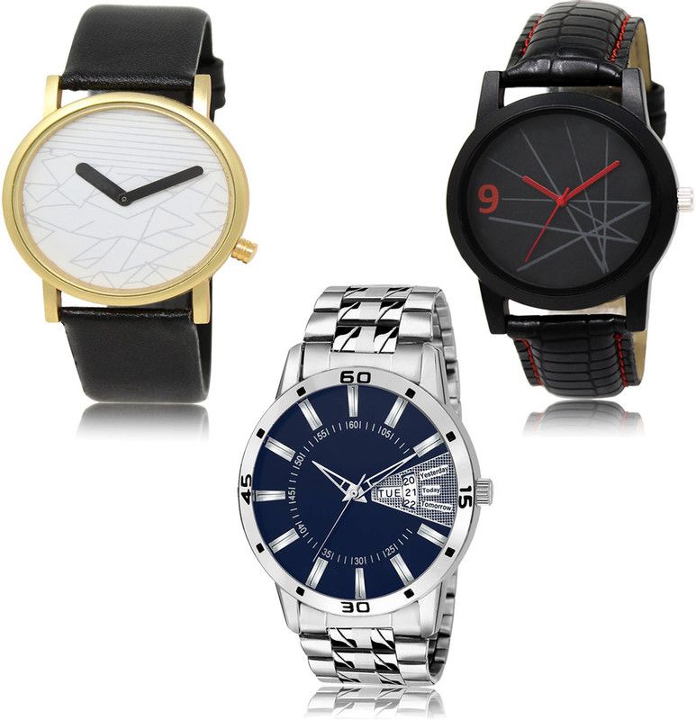 New latest Designer Combo of 3 Analog Watch - For Men LR37-LR08-LR102