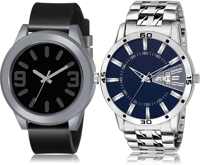 combo watch Analog Watch - For Men Modern Heart Sports And Day And Date Chain Watch Combo Watch For Boys And Men - BM102-BL46.102