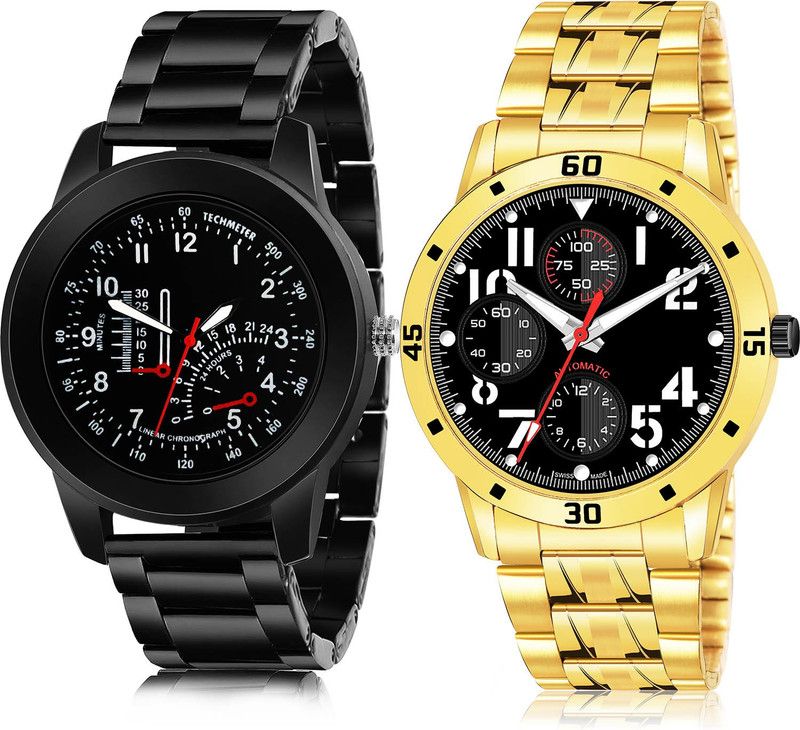 Analog Watch - For Men Brand New Heart 2 Watch Combo For Boys And Men - B908-(51-S-21)