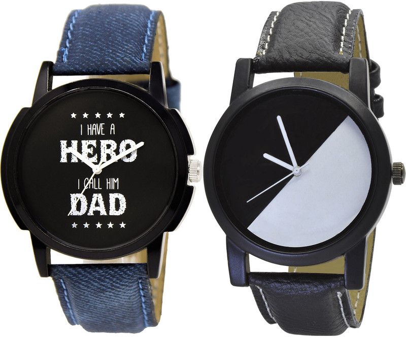 combo watch Analog Watch - For Girls Contemporary Technology Analogue Blue And Black Color Boys And Men Watch - BL46.7-B32 (Combo Of 2 )
