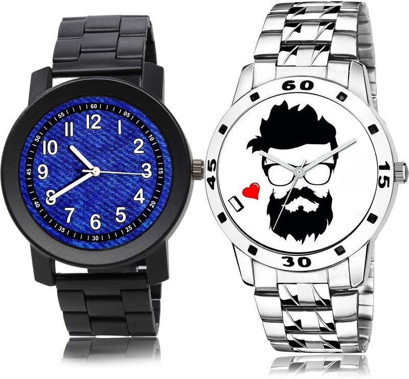 combo watch Analog Watch - For Boys Modern Tread Chain Watch And Beard Style Chain Watch Watch - B796-B823 (Combo Of 2 )